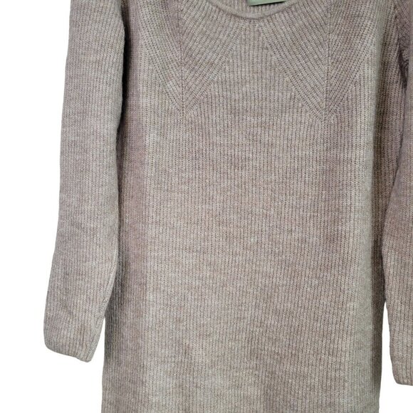 NWT H&M Women's Wool Blend Square Neckline Beige Knit Sweater Dress Size XXL - Picture 5 of 12